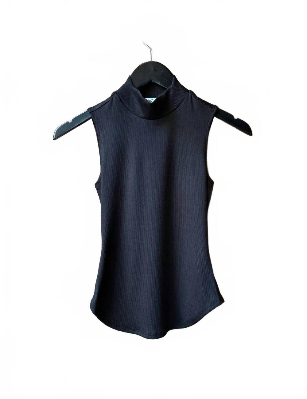 NEW LNA women's celine turtleneck top in black